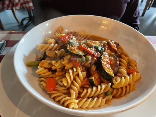 Roasted veg fusilli   at Little Italy  in Inverness