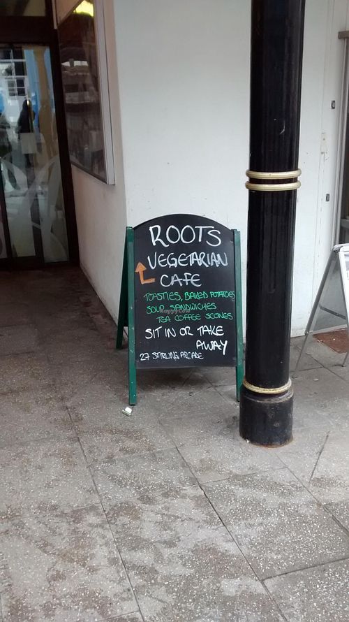 Pointing the way. at Roots in Stirling