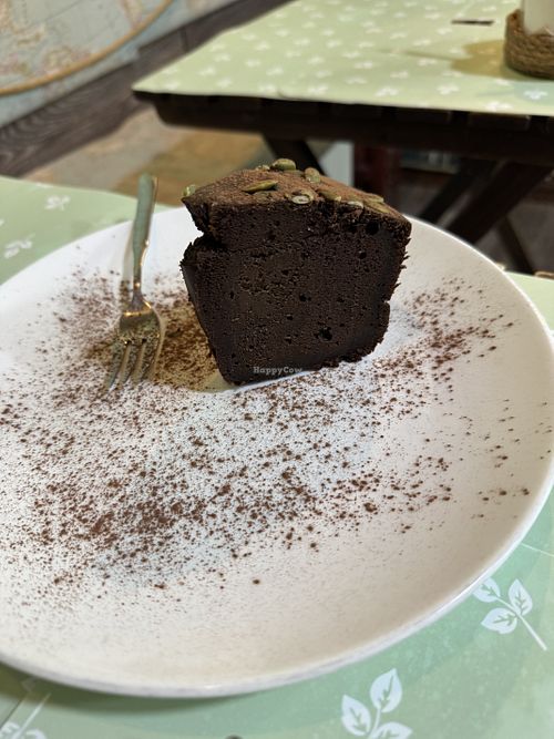 Chocolate calecake  at Vert & Frais in Madrid