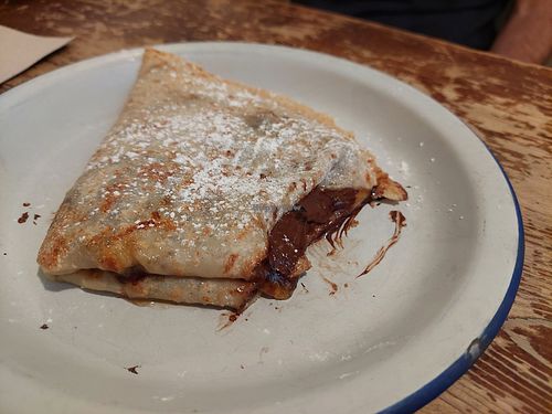 Dark chocolate with bitter orange marmalade at Crêperie La Rue in Madrid