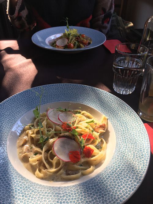 Two different versions of Pasta  at Soul Kitchen in Sofia