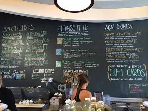 menu  at Raw Juce in Boca Raton