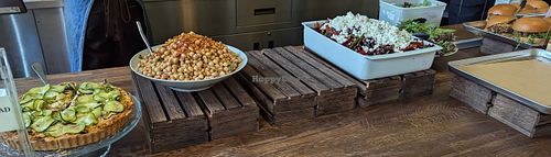 some of the salads and quiche at Café Petiole in London