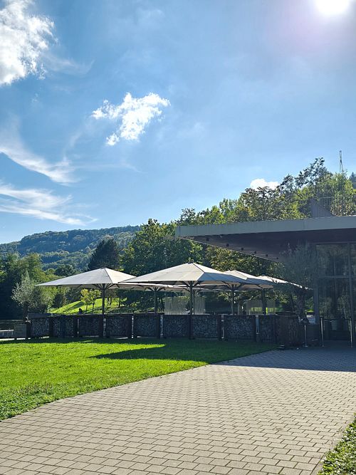 Outdoor seating at Lakeside  in Echternach