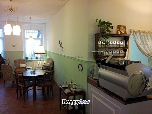 View in the back of v cafe at V-Cake Cafe in Dresden