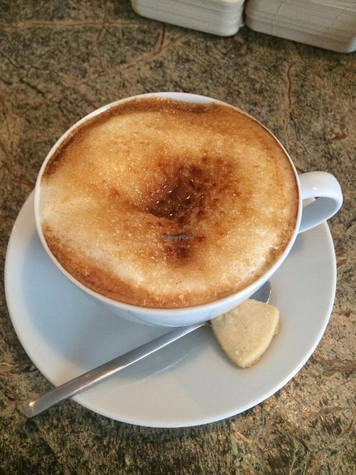 Chaos kaffe. Cremebrulee style coffee. Soo tasty! at Chaostheorie in Berlin