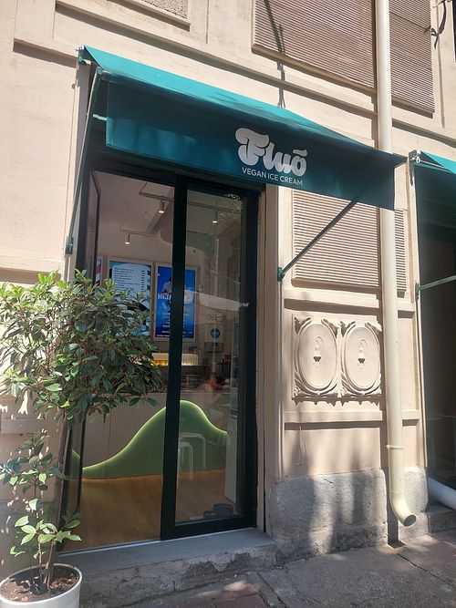 Outside at Fluo in Belgrade