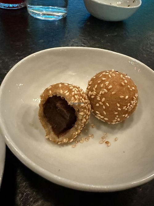 Red bean filling. These are so delicious.  at Sum Bar in Greenville