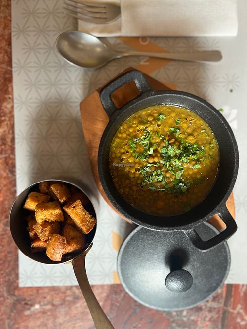 Lentils soup at Karma The Bistronomy in Cefalu