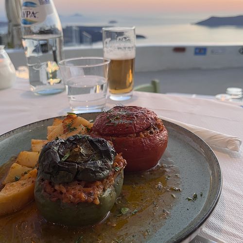   at Aegean Restaurant in Santorini