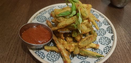 Crackling Okra Fries at Dakwala Bombay Canteen in Newcastle Upon Tyne