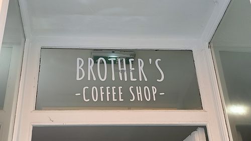 The logo at Brother's Coffee Shop in La Rochelle