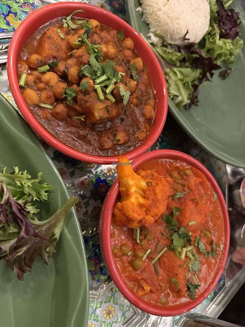 Malabar vegetables and aloo Chloe   at Karma Kafe in Hoboken