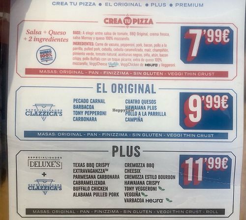 Carta y combos  at Domino's Pizza - Maybe closed in Valencia