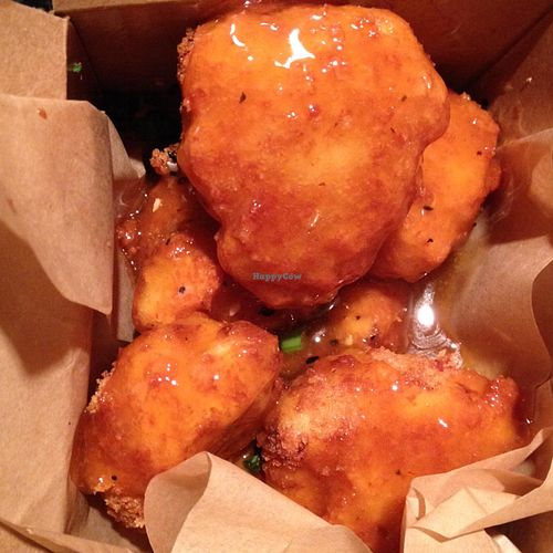 Crispy Cauliflower covered in tangy sauce at Veggie Grill by Next Level in La Jolla