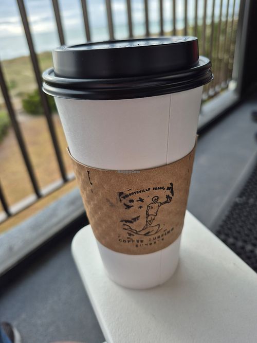 Large coffee $3.00 at SUNdays in Wrightsville Beach