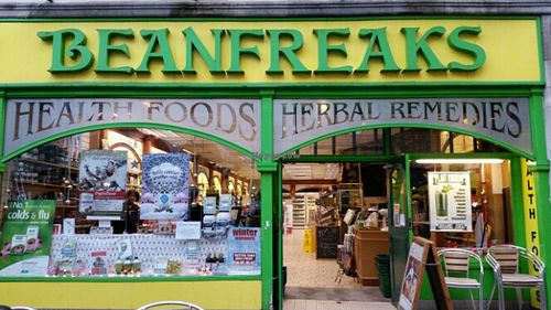 outside at Beanfreaks Store and Juice Bar in Cardiff