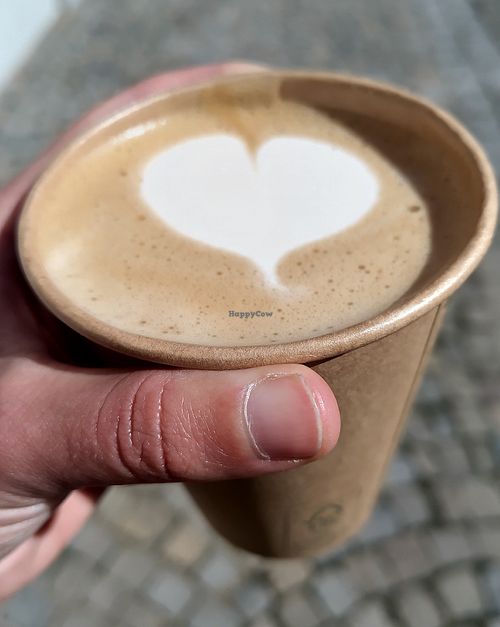 Cappuccino with plant-based milk at Cafe Curt in Naumburg