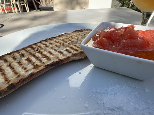 Tomato toastt  at Parque Café in Madrid