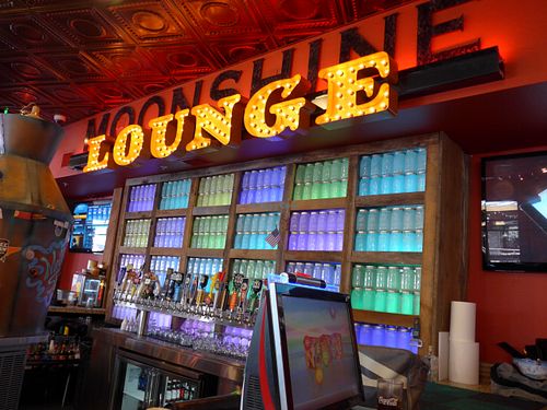 Mellow Mushroom has two bars, one downstairs and one upstairs. at Mellow Mushroom in Gatlinburg