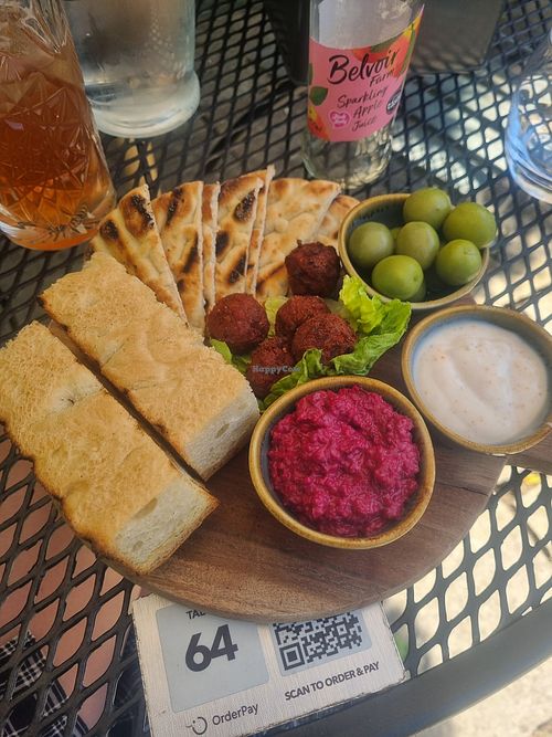 Vegan mezze sharing starter at The Lion Inn   in Cheltenham