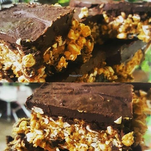 Vegan snickers slice at Goodness Gracious Organic and Gluten Free in Bli Bli