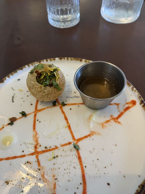 Panipuri, last one as I forgot to take picture.  at Dosa Park in Cirencester