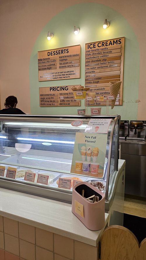 Inside at Kate's Ice Cream in Portland