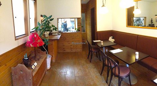The interior of the Veggie Cafe.  at Veggie Cafe in Kyoto