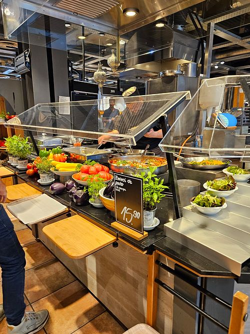 Salads at Manora in Vevey