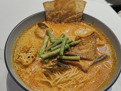 Ipoh Curry Dan Dan noodles at Vegan Natural Bakery - 天然素食 in Central Singapore