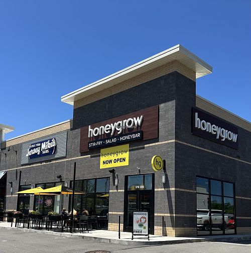 New honeygrow location. Outside seating    at honeygrow in Monroeville