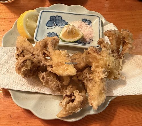 Fried mushrooms at Sushi Nori - すし典 in Matsumoto