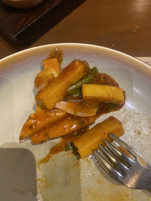 Tangy garlic tohume  at Burma Burma in Noida
