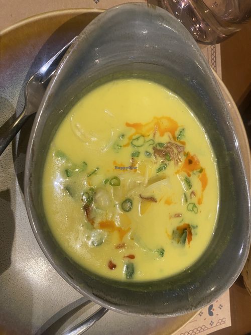 Burmese khow suey  at Burma Burma in Noida