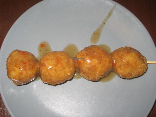 Rice balls for starters (vegan) at Thai Box Food in Prague