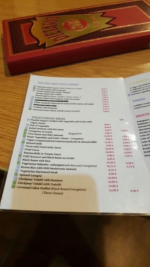 menu  at Habanita in Sevilla