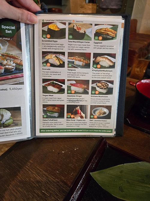 What's in my platter at Vegan Sushi Tokyo in Tokyo