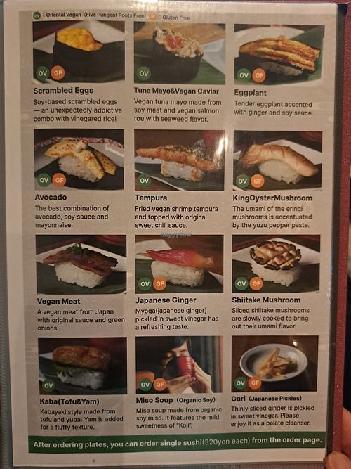  at Vegan Sushi Tokyo in Tokyo