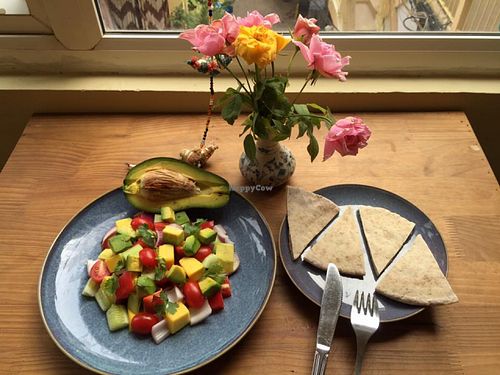 Mango Avocado Salsa serviced with our Pita bread, 80.000 VND at Zenith in Hanoi