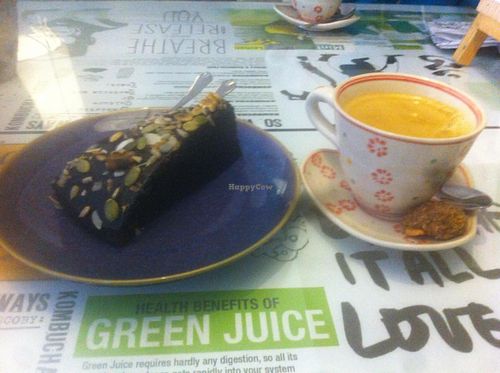 vegan dark chocolate cake at Zenith in Hanoi