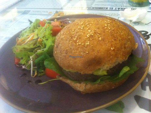 caramelized zuccini and black bean burger at Zenith in Hanoi