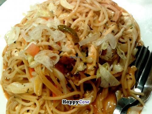 Tomato Sauce Spaghetti - RM6.80 at U-Yen Vegetarian Restaurant in Puchong