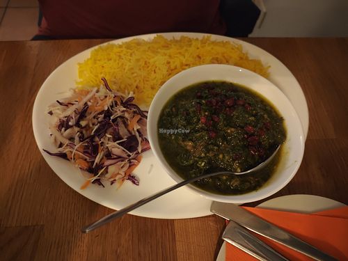 Spinach dish at Schahi Restaurant in Bruehl