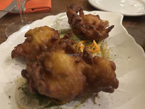 Carrot & Onion Bhajis  at Aioli Restaurant by Chris Finnigan in Birtley