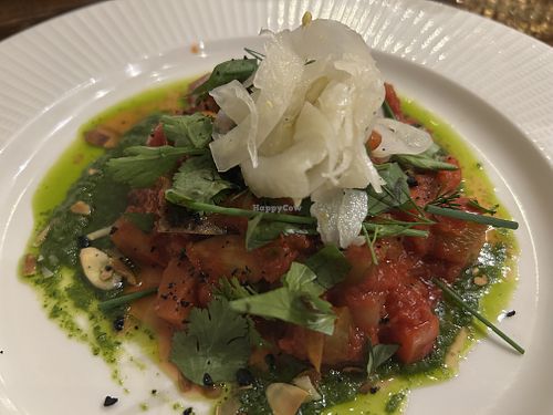 Pisto - Spanish pepper stew,  at Aioli Restaurant by Chris Finnigan in Birtley