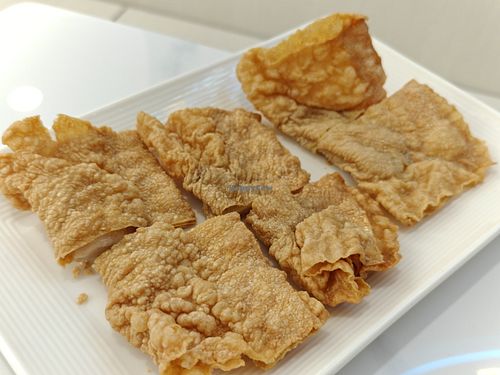 fried Crispy tofu skin (Tau Kee) at Veggie House 一芳 - Orchard in Central Singapore