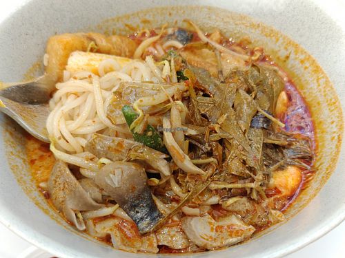 Laksa noodle - not impressed at Veggie House 一芳 - Orchard in Central Singapore