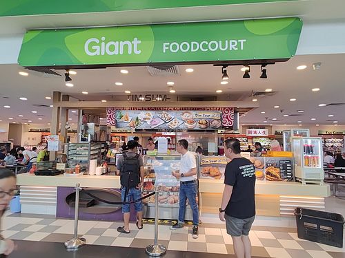 inside food court of Giant Bldg
 at Zuya Vegetarian 竹雅素食 - Tampines in East Singapore