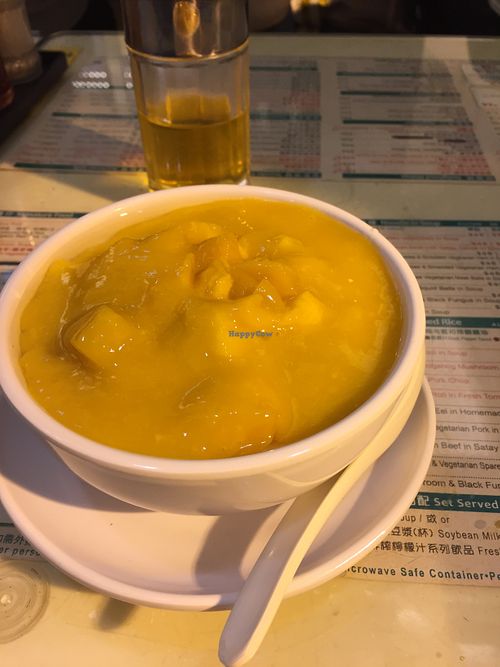 Tofu and Mango pudding at Jade Vegetarian - Jane Heart in Kowloon